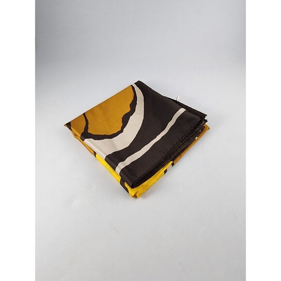 Vintage Retro Brown Yellow Totes Rain Scarf Water Repellent 27' x 27" - Picture 10 of 10